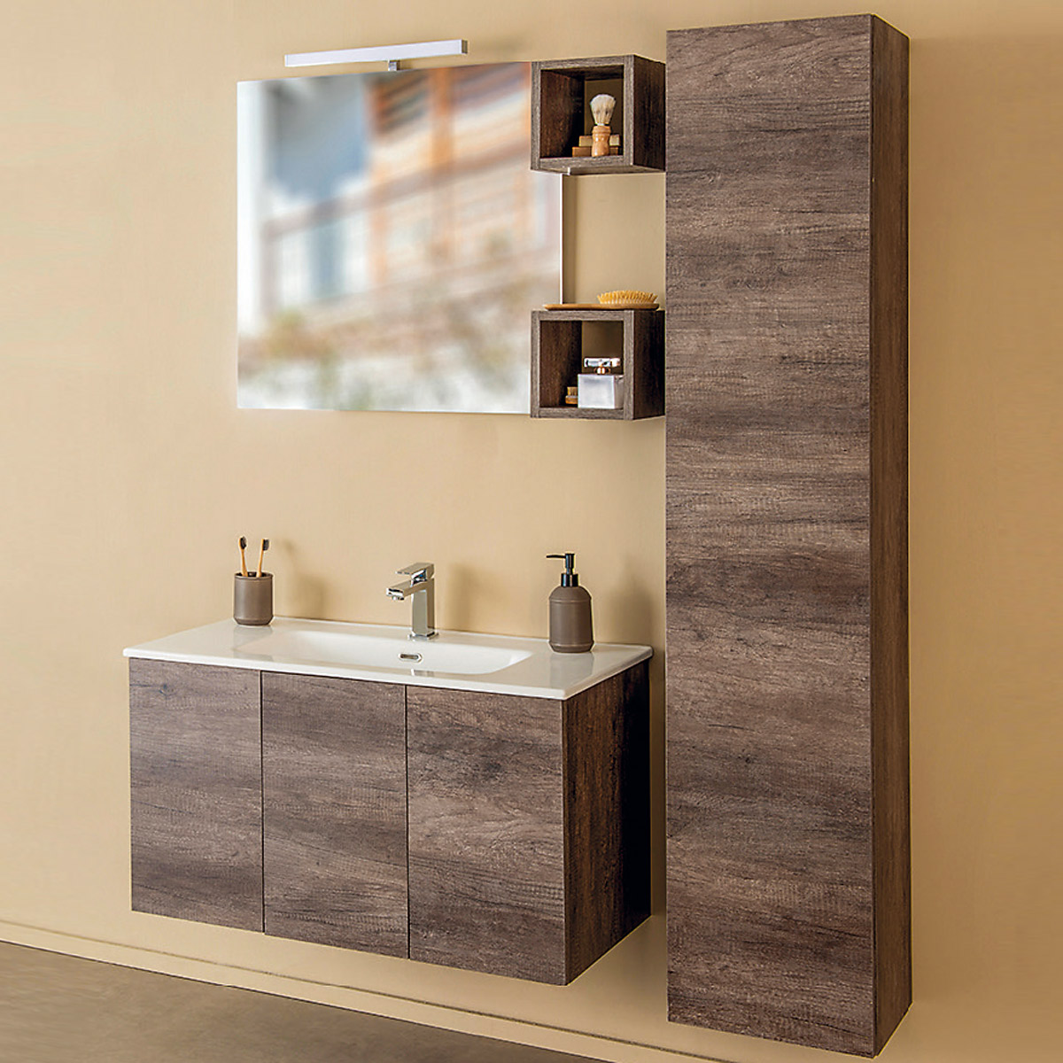 Arredo Bagno Sospeso - Composizione 2