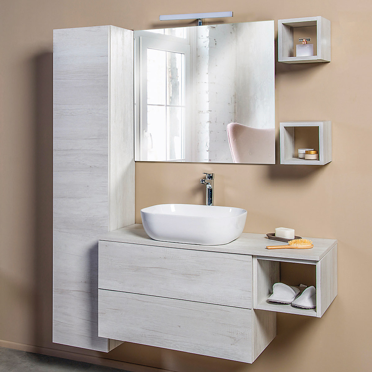 Arredo Bagno Sospeso - Composizione 6